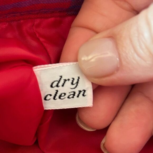 Vintage Pendleton 100% Pure Virgin Wool Red Plaid Midi Skirt MEASUREMENTS - Picture 6 of 9